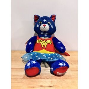 Build a Bear Wonder Woman Plush 18" Tall Uniform W/ Cape Retired Bear